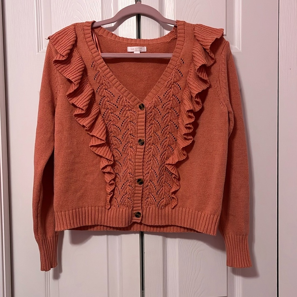 Lauren Conrad ruffle sweater